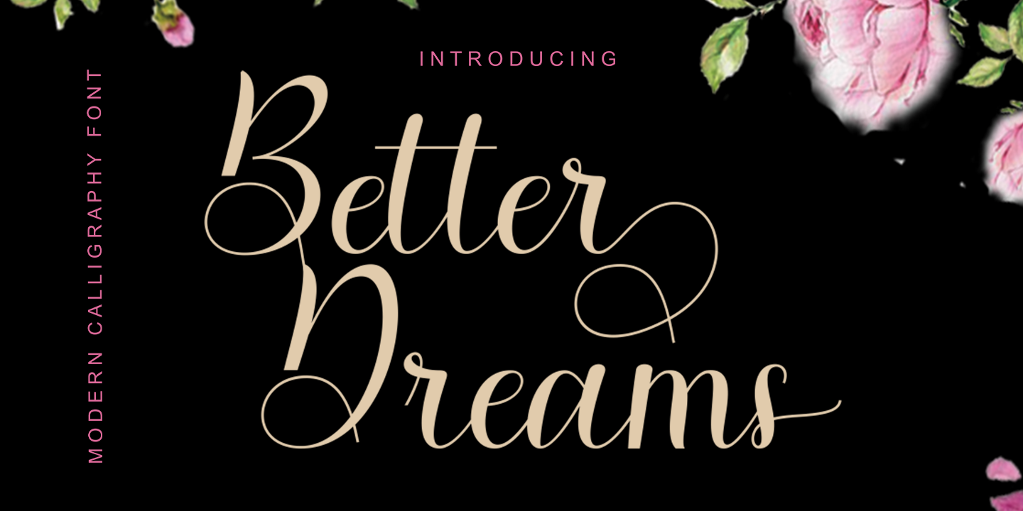 Beispiel einer Better Dreams-Schriftart
